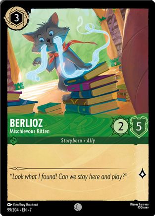 Berlioz - Mischievous Kitten (99/204) [Archazias Island] Cold Foil - Deck Out Gaming