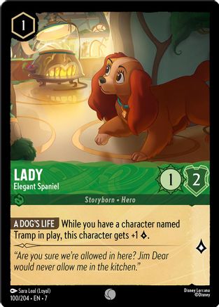 Lady - Elegant Spaniel (100/204) [Archazias Island] Cold Foil - Deck Out Gaming