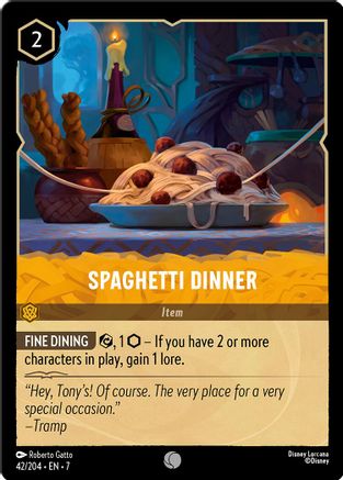 Spaghetti Dinner (42/204) [Archazias Island] Cold Foil - Deck Out Gaming
