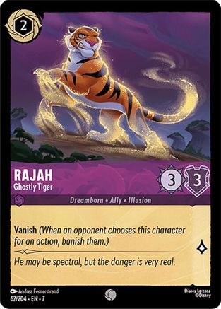 Rajah - Ghostly Tiger (62/204) [Archazias Island] Cold Foil - Deck Out Gaming