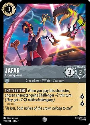 Jafar - Aspiring Ruler (190/204) [Archazias Island] Cold Foil - Deck Out Gaming