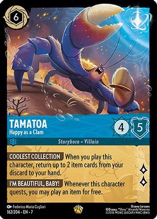 Tamatoa - Happy as a Clam (162/204) [Archazias Island] Cold Foil - Deck Out Gaming