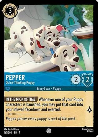 Pepper - Quick-Thinking Puppy (167/204) [Archazias Island] Cold Foil - Deck Out Gaming