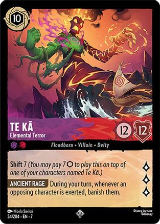 Te Ka - Elemental Terror (54/204) [Archazias Island] Cold Foil - Deck Out Gaming