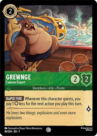Grewnge - Cannon Expert (86/204) [Archazias Island] Cold Foil - Deck Out Gaming