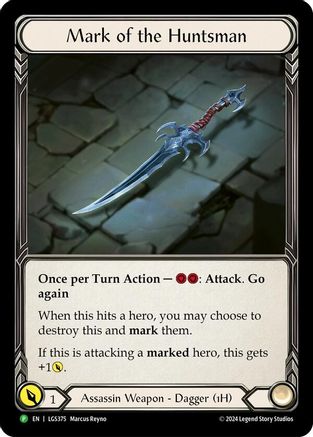Mark of the Huntsman - LGS375 (LGS375) [Flesh and Blood: Promo Cards] Rainbow Foil - Deck Out Gaming