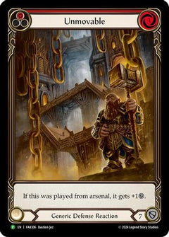 Unmovable (Red) (Extended Art) - FAB306 (FAB306) [Flesh and Blood: Promo Cards] Rainbow Foil - Deck Out Gaming