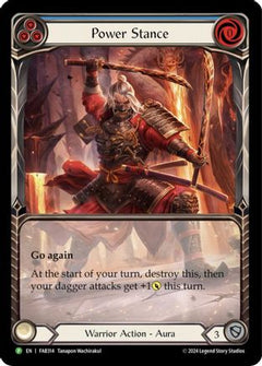 Power Stance (Blue) (Extended Art) - FAB314 (FAB314) [Flesh and Blood: Promo Cards] Rainbow Foil - Deck Out Gaming