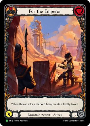 For the Emperor - FAB319 (FAB319) [Flesh and Blood: Promo Cards] Rainbow Foil - Deck Out Gaming