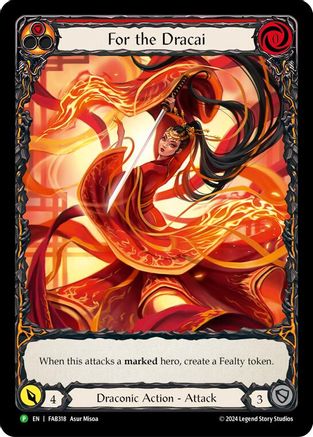 For the Dracai - FAB318 (FAB318) [Flesh and Blood: Promo Cards] Rainbow Foil - Deck Out Gaming
