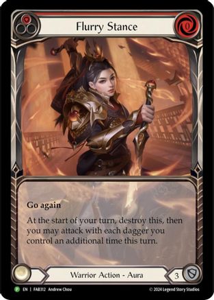 Flurry Stance - FAB312 (FAB312) [Flesh and Blood: Promo Cards] Rainbow Foil - Deck Out Gaming
