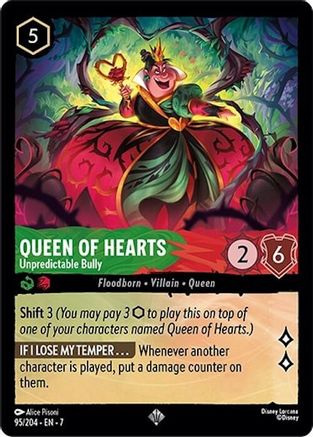 Queen of Hearts - Unpredictable Bully (95/204) [Archazias Island] Cold Foil - Deck Out Gaming