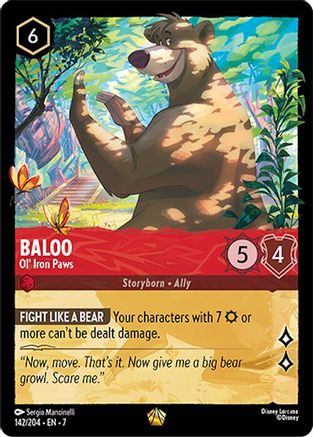 Baloo - Ol' Iron Paws (142/204) [Archazias Island] Cold Foil - Deck Out Gaming