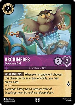 Archimedes - Exceptional Owl (76/204) [Archazias Island] - Deck Out Gaming
