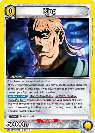 King (004) (UE06BT/OPM-1-004) [UE06BT: One Punch Man] Foil - Deck Out Gaming