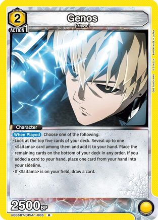 Genos (006) (UE06BT/OPM-1-006) [UE06BT: One Punch Man] Foil - Deck Out Gaming