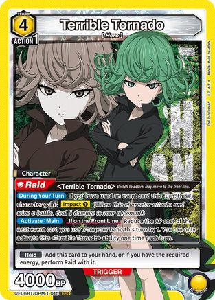 Terrible Tornado (015) (UE06BT/OPM-1-015) [UE06BT: One Punch Man] Foil - Deck Out Gaming