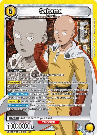 Saitama (018) (UE06BT/OPM-1-018) [UE06BT: One Punch Man] Foil - Deck Out Gaming