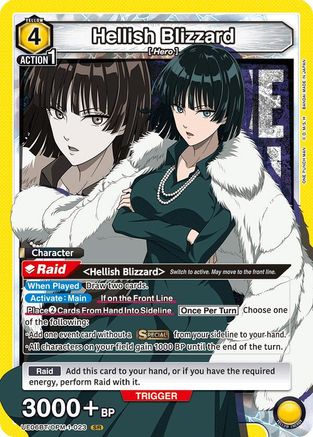 Hellish Blizzard (023) (UE06BT/OPM-1-023) [UE06BT: One Punch Man] Foil - Deck Out Gaming