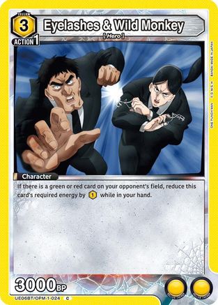 Eyelashes & Wild Monkey (UE06BT/OPM-1-024) [UE06BT: One Punch Man] - Deck Out Gaming