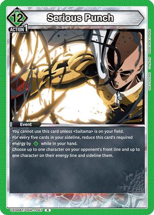 Serious Punch (UE06BT/OPM-1-067) [UE06BT: One Punch Man] Foil - Deck Out Gaming
