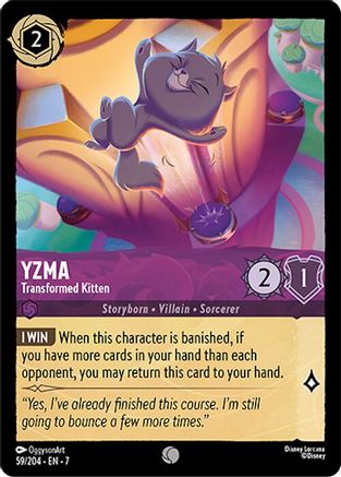 Yzma - Transformed Kitten (59/204) [Archazias Island] Cold Foil - Deck Out Gaming