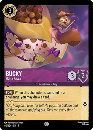 Bucky - Nutty Rascal (60/204) [Archazias Island] Cold Foil - Deck Out Gaming