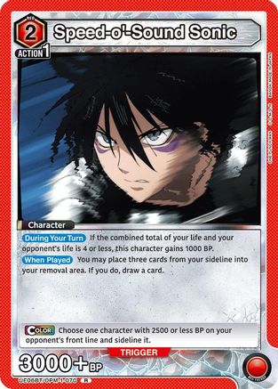 Speed-o'-Sound Sonic (070) (UE06BT/OPM-1-070) [UE06BT: One Punch Man] Foil - Deck Out Gaming