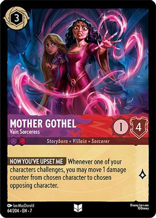 Mother Gothel - Vain Sorceress (64/204) [Archazias Island] Cold Foil - Deck Out Gaming