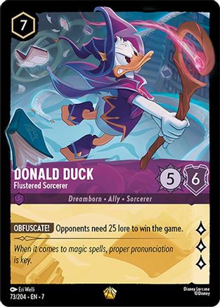 Donald Duck - Flustered Sorcerer (73/204) [Archazias Island] Cold Foil - Deck Out Gaming