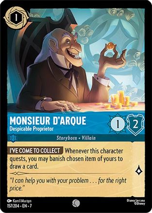 Monsieur D'Arque - Despicable Proprietor (157/204) [Archazias Island] - Deck Out Gaming
