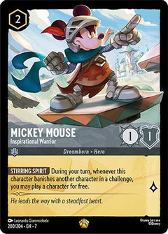 Mickey Mouse - Inspirational Warrior (200/204) [Archazias Island] - Deck Out Gaming