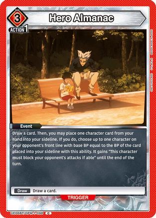 Hero Almanac (UE06BT/OPM-1-098) [UE06BT: One Punch Man] - Deck Out Gaming