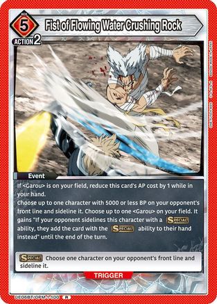 Fist of Flowing Water Crushing Rock (UE06BT/OPM-1-100) [UE06BT: One Punch Man] Foil - Deck Out Gaming