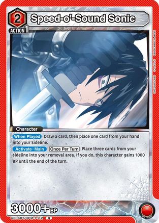 Speed-o'-Sound Sonic (112) (UE06BT/OPM-1-112) [UE06BT: One Punch Man] Foil - Deck Out Gaming