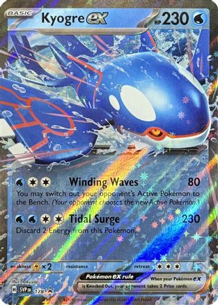 Kyogre ex - 178 (178) [SV: Scarlet & Violet Promo Cards] Holofoil