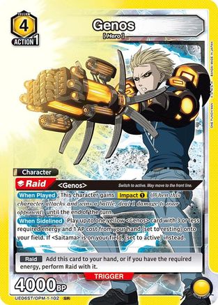 Genos (102) (UE06ST/OPM-1-102) [UE06ST: One Punch Man Starter Deck] Foil - Deck Out Gaming