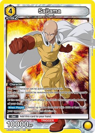 Saitama (106) (UE06ST/OPM-1-106) [UE06ST: One Punch Man Starter Deck] Foil - Deck Out Gaming