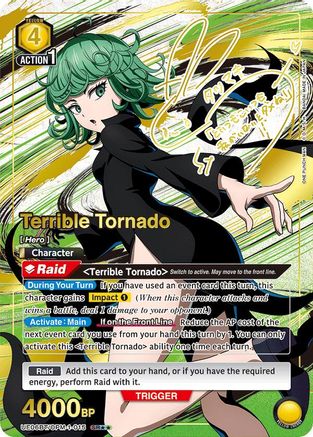 Terrible Tornado (015) (SR**) (UE06BT/OPM-1-015) [UE06BT: One Punch Man] Foil - Deck Out Gaming