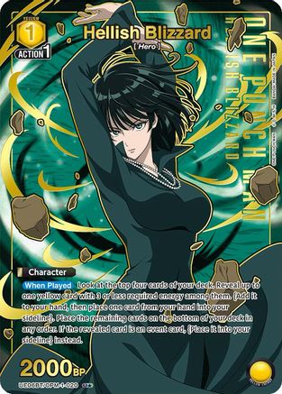 Hellish Blizzard (020) (U*) (UE06BT/OPM-1-020) [UE06BT: One Punch Man] Foil - Deck Out Gaming