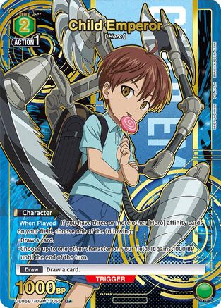 Child Emperor (U*) (UE06BT/OPM-1-055) [UE06BT: One Punch Man] Foil - Deck Out Gaming