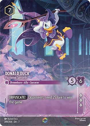 Donald Duck - Flustered Sorcerer (Enchanted) (209/204) [Archazias Island] Holofoil - Deck Out Gaming