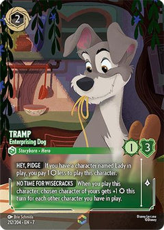 Tramp - Enterprising Dog (Enchanted) (212/204) [Archazias Island] Holofoil - Deck Out Gaming