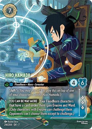 Hiro Hamada - Armor Designer (Enchanted) (214/204) [Archazias Island] Holofoil - Deck Out Gaming