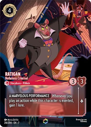 Ratigan - Nefarious Criminal (Enchanted) (216/204) [Archazias Island] Holofoil - Deck Out Gaming