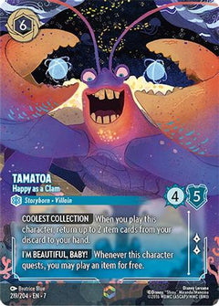 Tamatoa - Happy as a Clam (Enchanted) (219/204) [Archazias Island] Holofoil - Deck Out Gaming