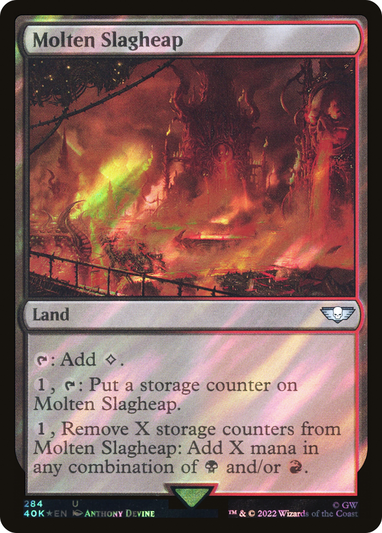 Molten Slagheap (Surge Foil) (284) [Warhammer 40,000 Commander] foil - Deck Out Gaming