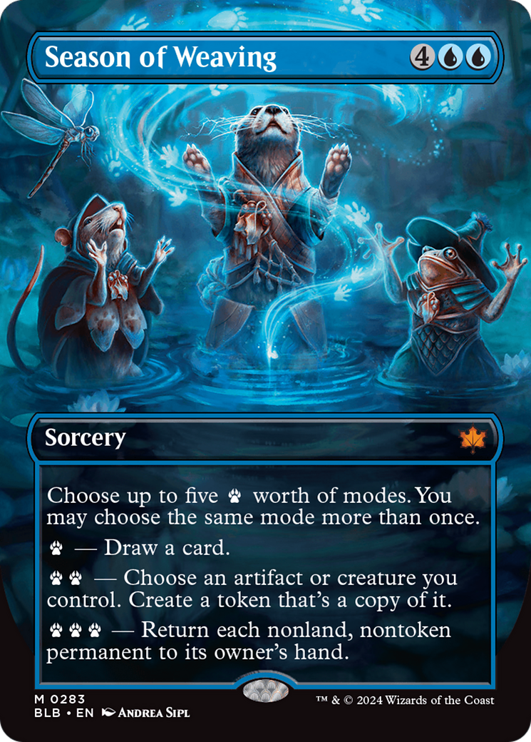 Season of Weaving (Borderless) (283) [Bloomburrow] foil - Deck Out Gaming