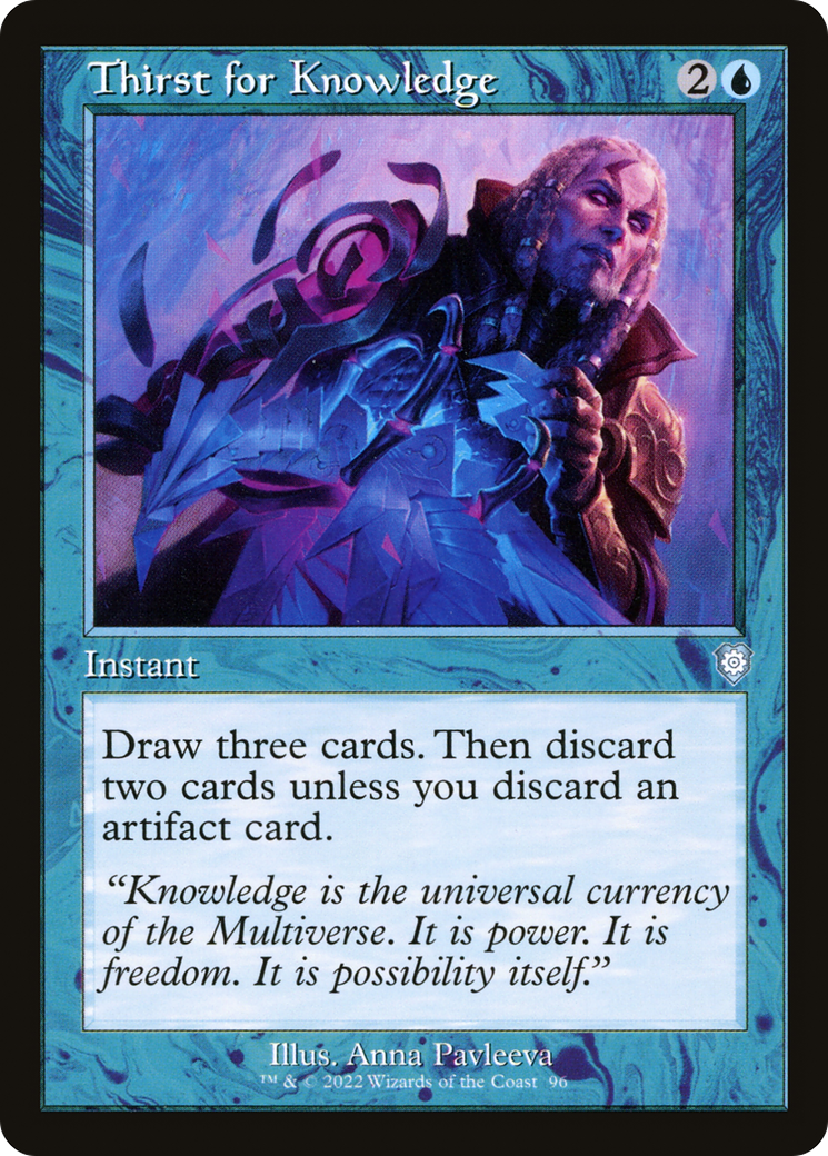 Thirst for Knowledge (Retro Frame) (96) [Commander: The Brothers' War] - Deck Out Gaming