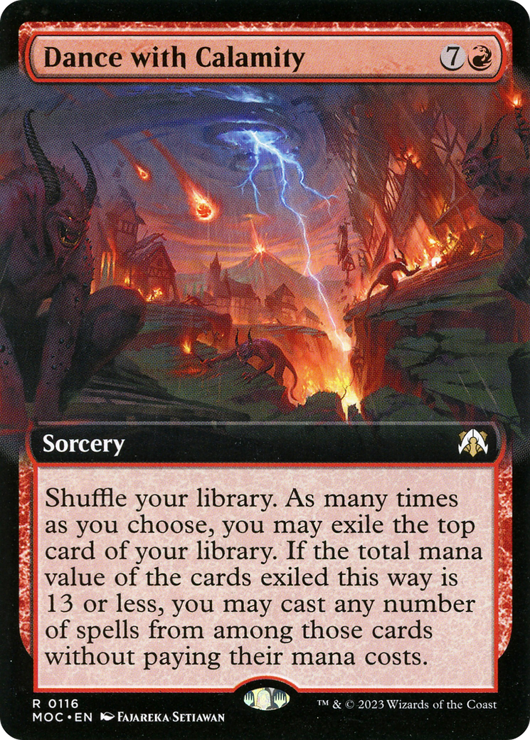 Dance with Calamity (Extended Art) (116) [March of the Machine Commander] - Deck Out Gaming